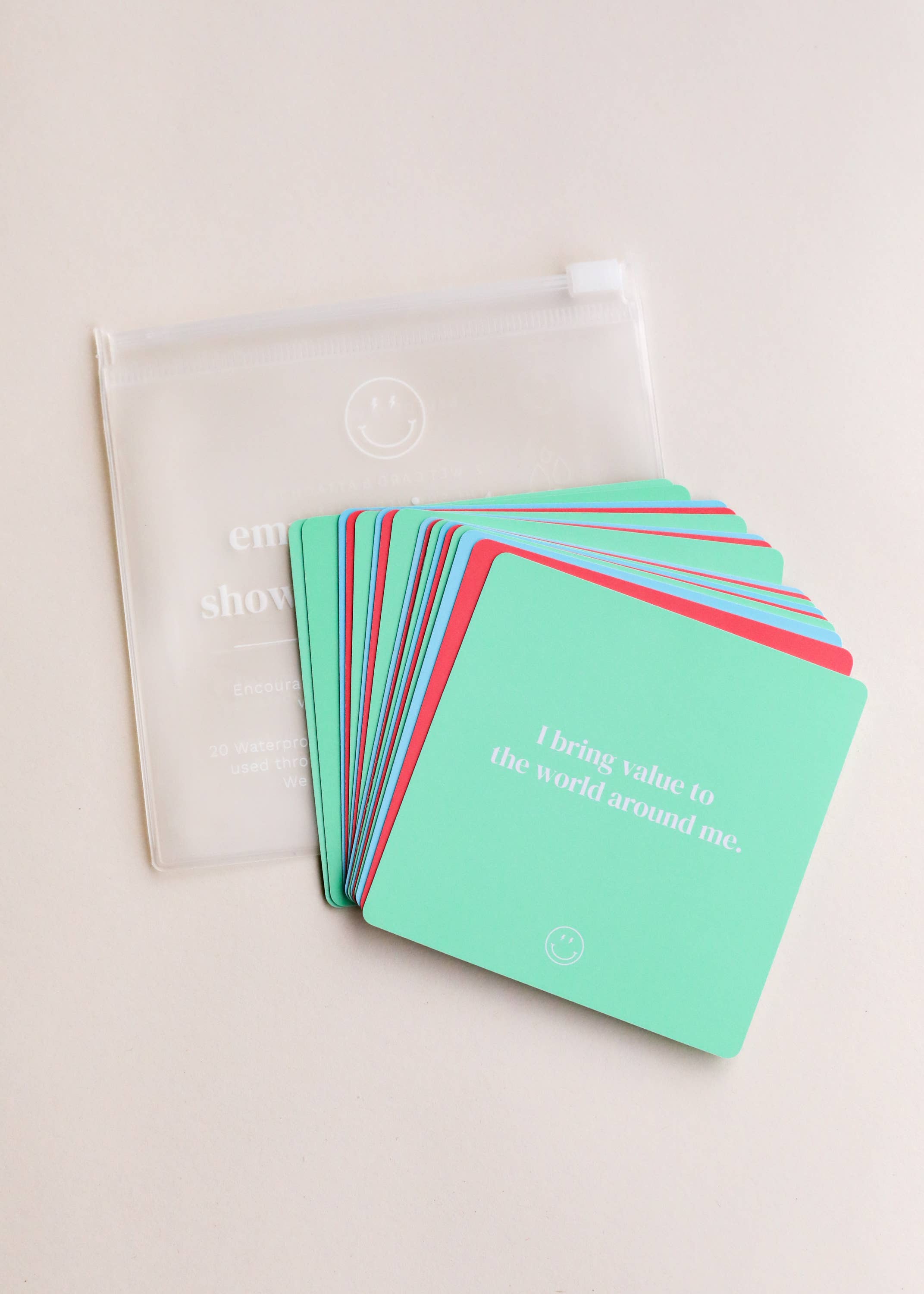 JaxKelly – wholesale Stationery/notecard set – Shower Affirmation™ Display Cards - Teens5