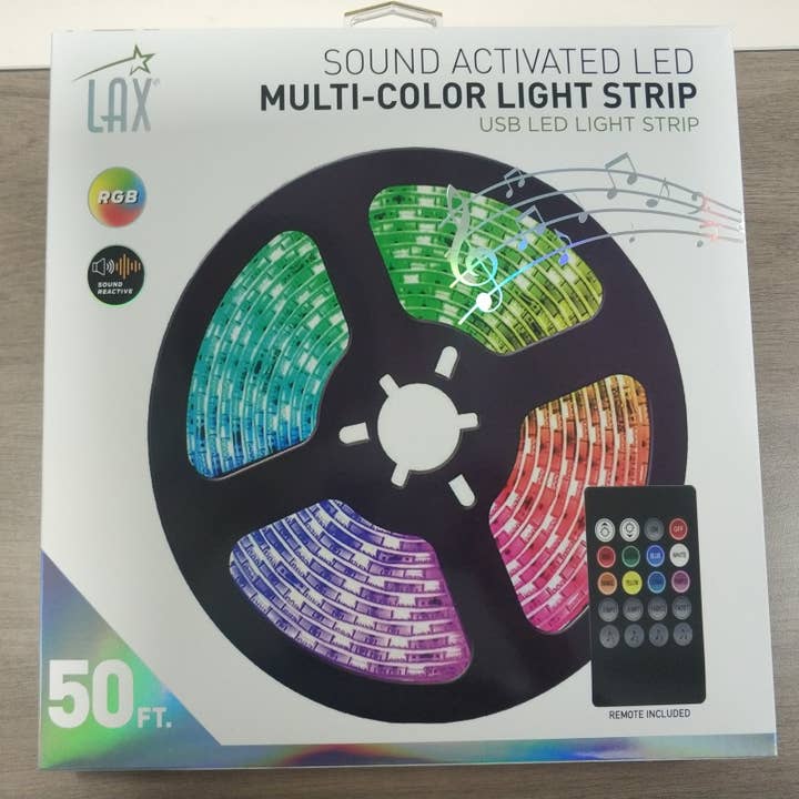 LAX Gadgets - Venta al por mayor Bombilla/disco de luz - Tiras de luces LED multicolor activadas por sonido - 4,5/6/9/15 m17