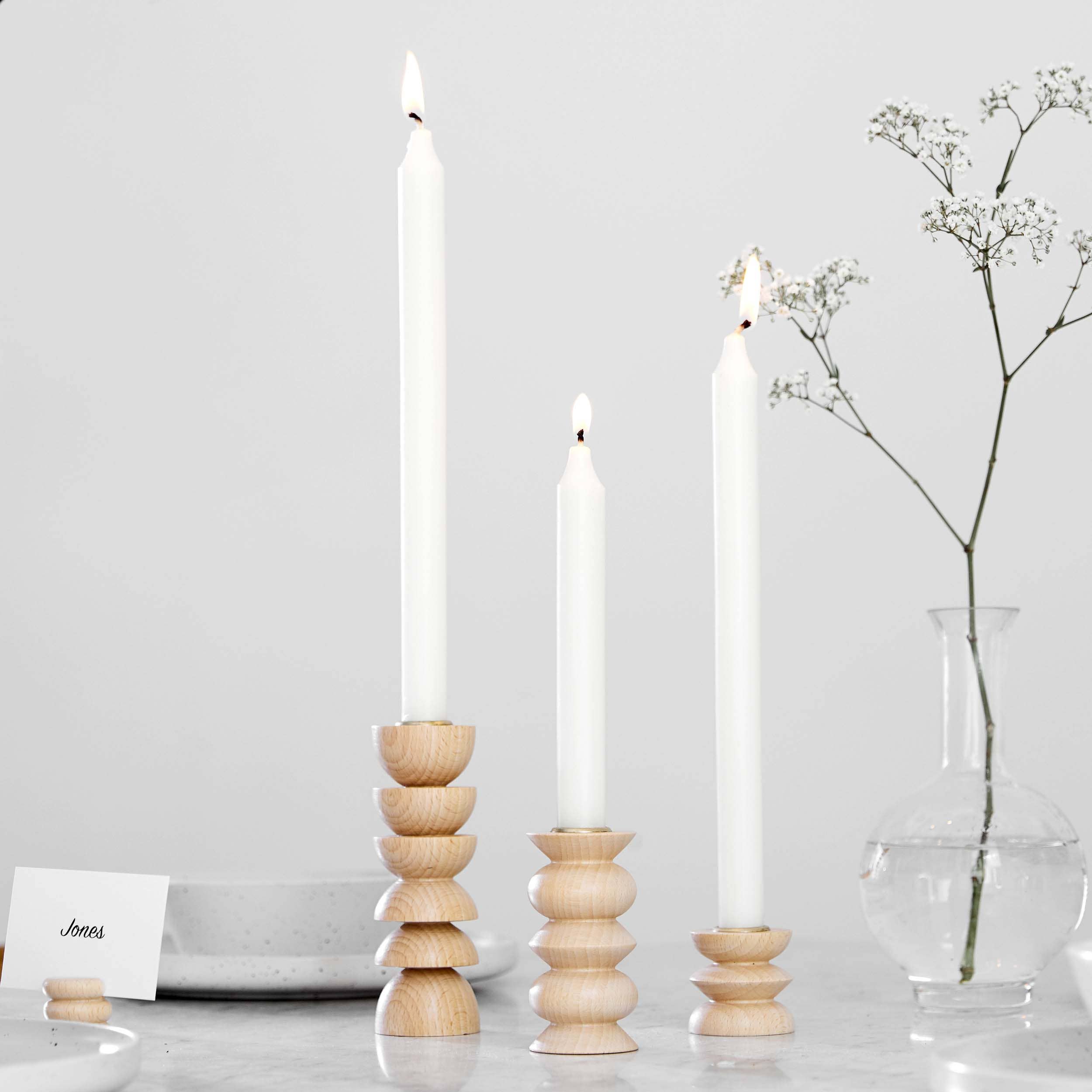 5mm Paper - Vente Bougeoirs - Bougeoir en bois de hêtre massif Totem - Moyen Nº 54