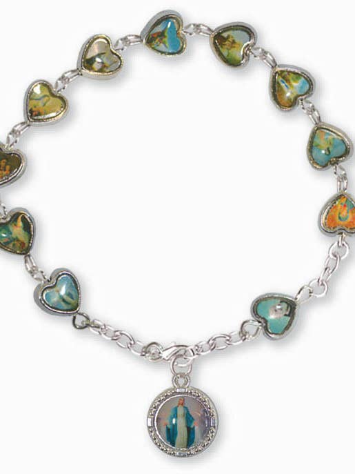 Asst Saints/Mirac Rosary Brace for wholesale by H.J. SHERMAN COMPANY, INC.