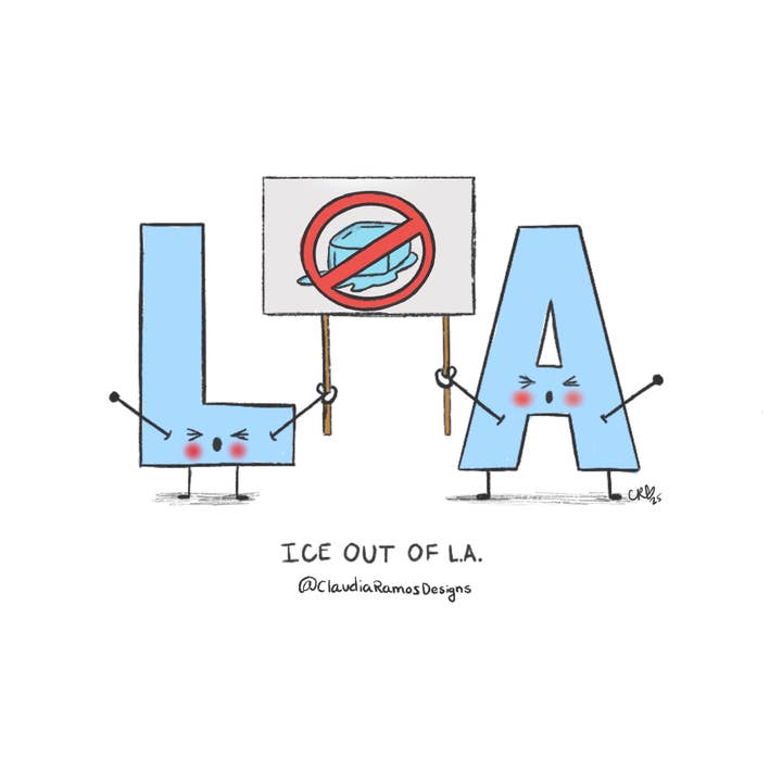 L.A. Stand UP Die Cut Sticker for wholesale by Hola Mijas Bonitas