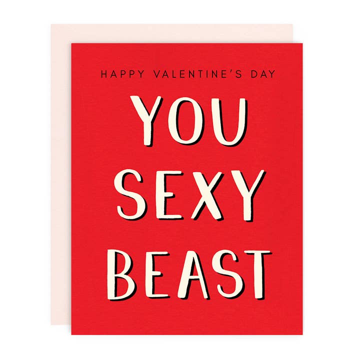 You Sexy Beast Greeting Card for wholesale by Girl w/ Knife