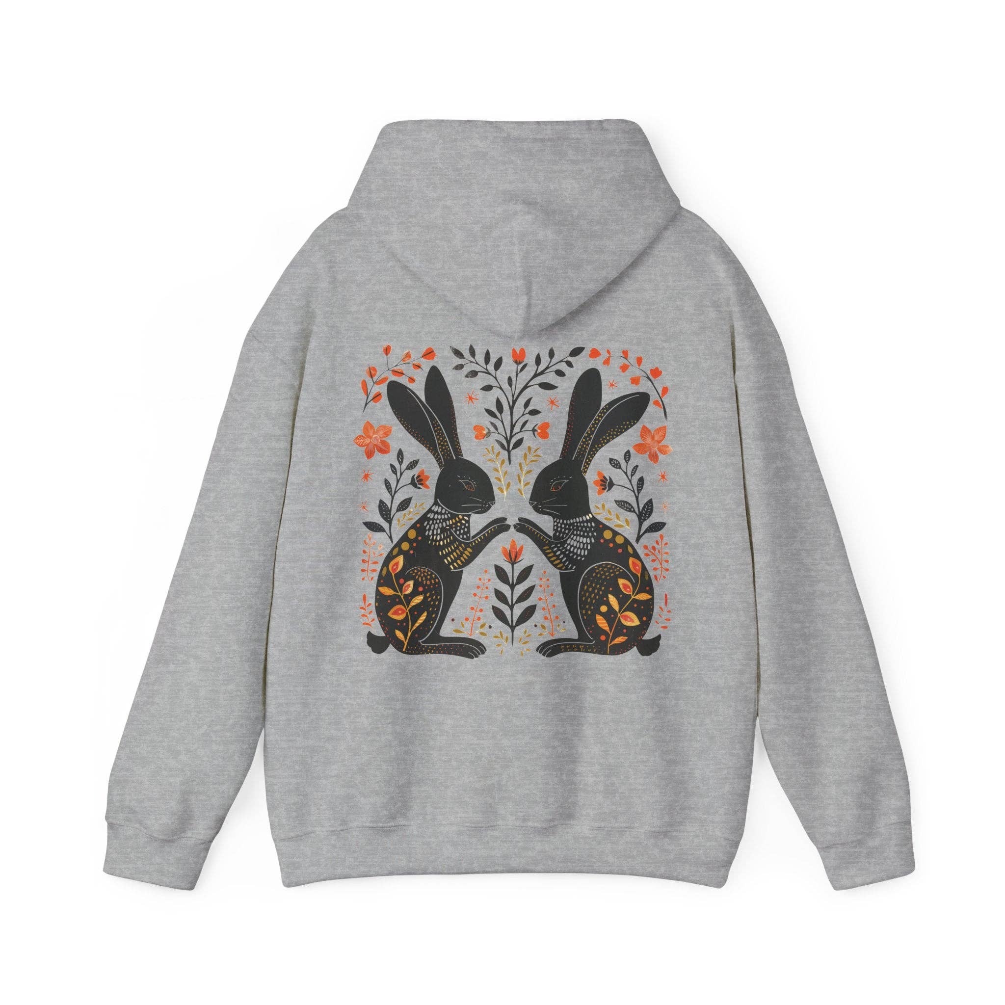 Sisterly Gifts Shop – wholesale Hoodie – Unisex – Folk Art Bunny Hoodie | Cottage Core | Nature Hoodie6