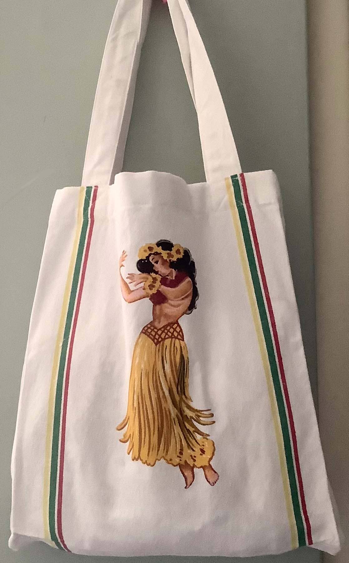 Red and White Kitchen Company - Wholesale Tote Bag - Women's - Hula Retro Souvenir Tote Bag, small1