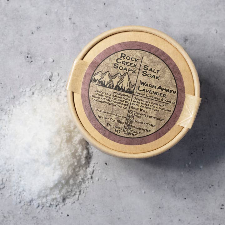 Rock Creek Soaps - Wholesale Bath Salts - Bath Salt Soak | Warm Amber Lavender5