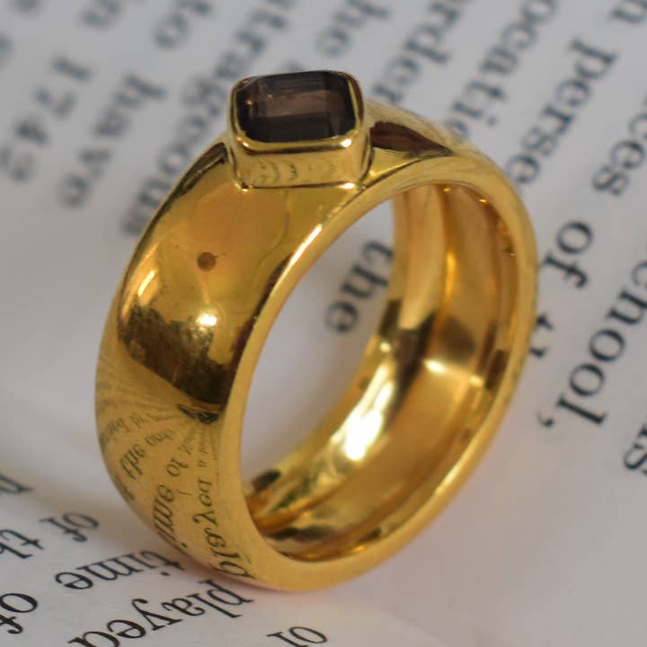 Chunky Rauchquarz Ring für den Großhandel von Francesca Dot Jewellery