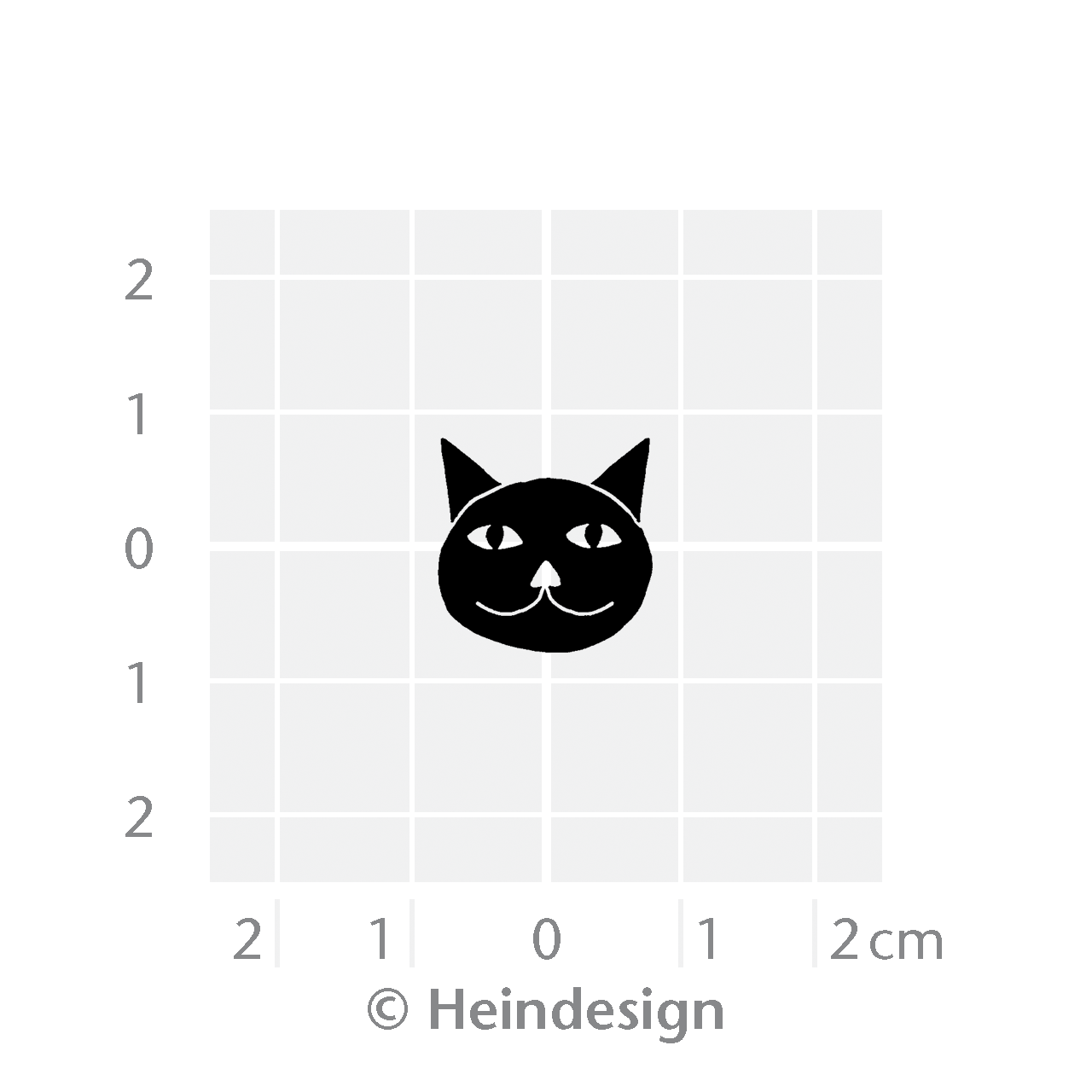 Heindesign – Großhandel Gummi-/Dekostempel – Motivstempel Titel: Schwarzes Katzengesicht1