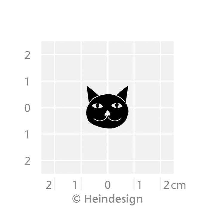 Heindesign – Großhandel Gummi-/Dekostempel – Motivstempel Titel: Schwarzes Katzengesicht1