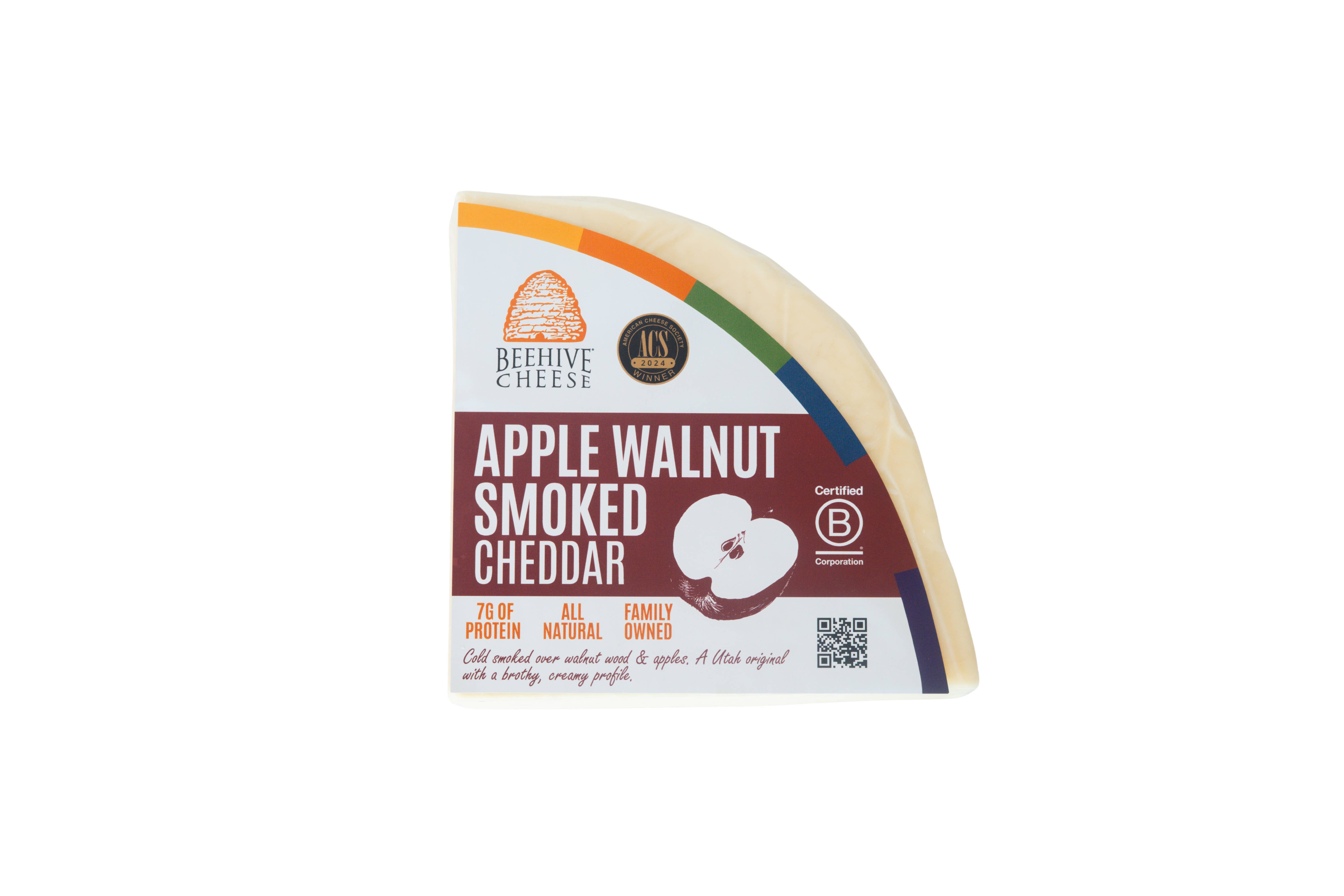 Beehive Cheese Co. LLC - Wholesale Cheese - Apple Walnut Smoked Cheddar 1/5LB Case