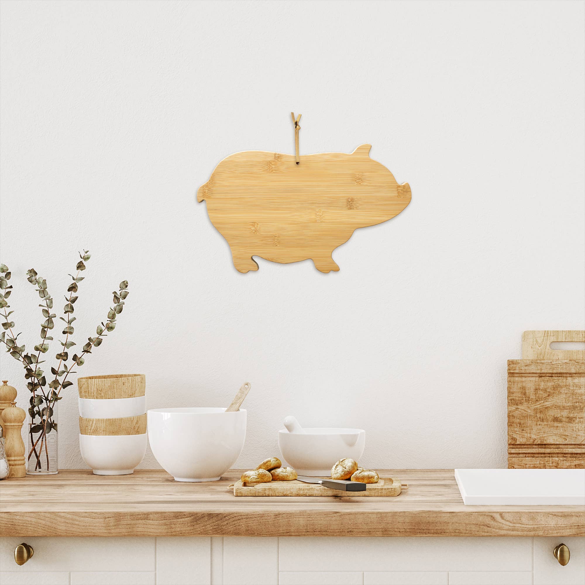 Totally Bamboo - Wholesale Cutting Board - Pig Shaped Cutting Board & Charcuterie Serving Board3