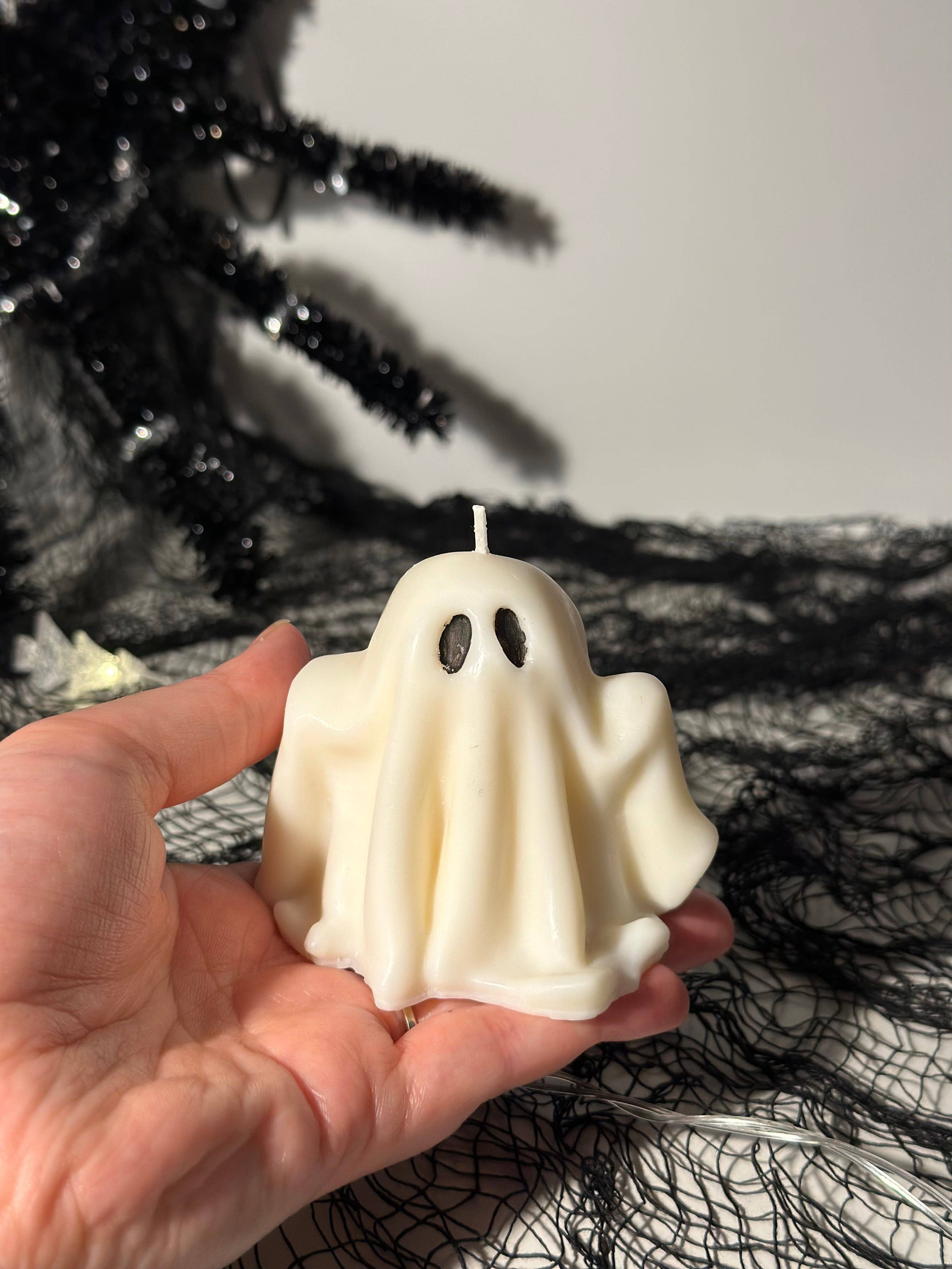 Sugar Candle - Vente Bougies piliers - Bougie Fantôme d'Halloween – bougie d'Halloween effrayante & cadeau pour toute occasion7