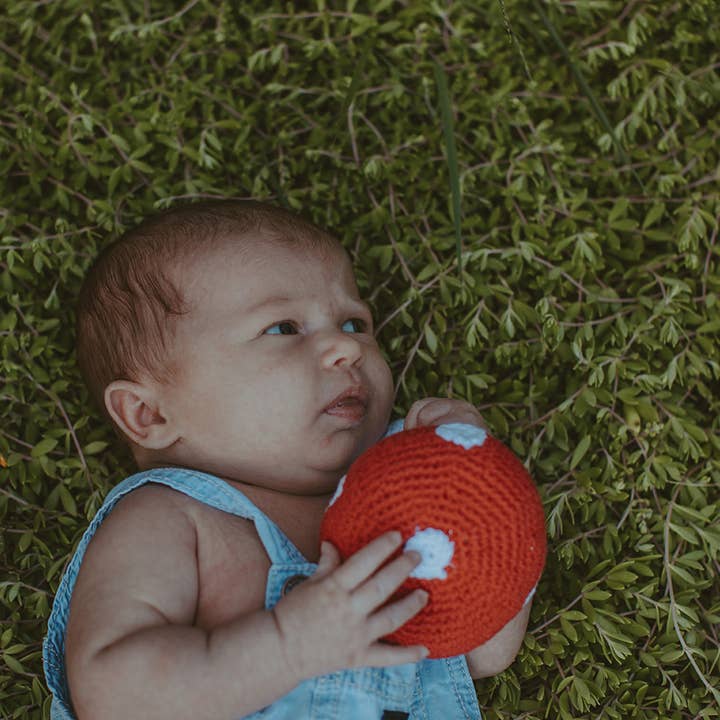 Pebble - Wholesale Handheld Rattle - Baby - Whimsical Red Mushroom Rattle – Baby Gift-Ready Plush Toy3
