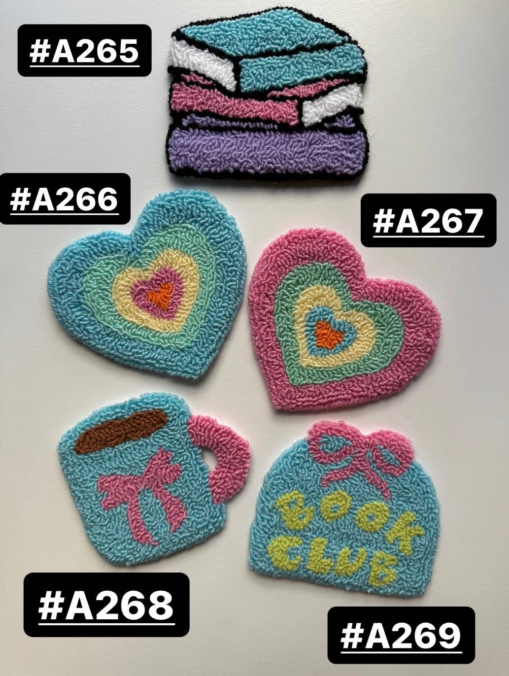 MUUDLAND - Vente Sous-verre - Sous-verres tapis de tasse tuftés en punch needle1