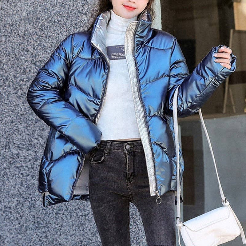 kycozy - Wholesale Puffer Jacket - Women's - Long Sleeves Solid Short Thick Winter Coat8