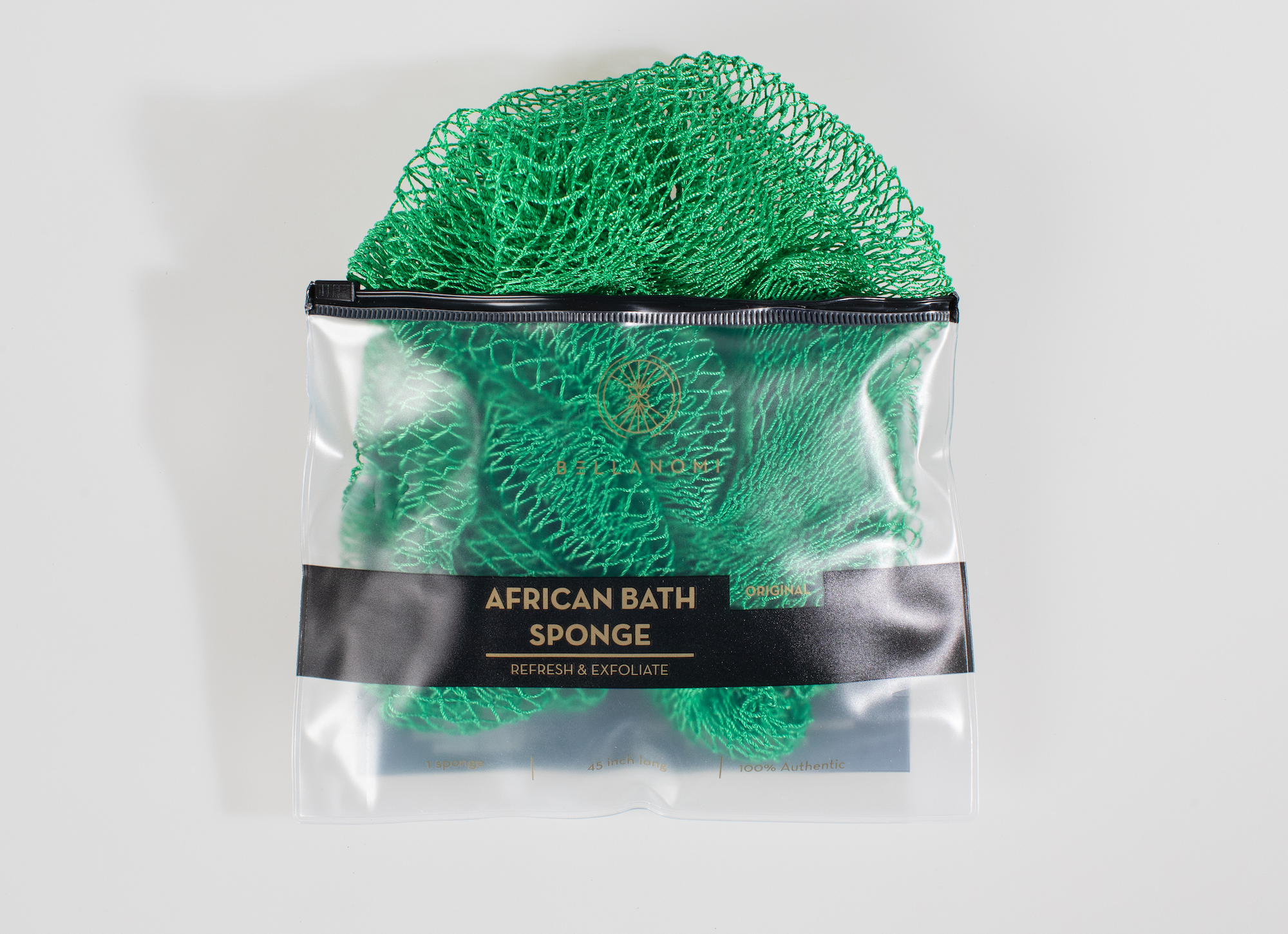 Bellanomi Skincare - Venta al por mayor Pufs/esponjas de baño - Esponja exfoliante africana de red de 114 cm - Más vendida13