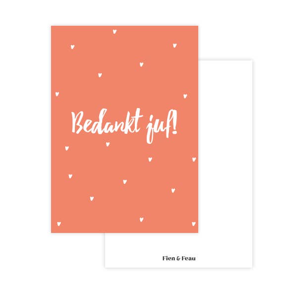 Karte | Danke Juf! für den Großhandel von Fien & Feau