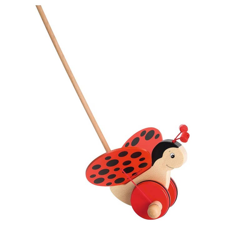 Goki America - Wholesale Wood Toy - Kids - Push-along animal - Ladybird Florah1