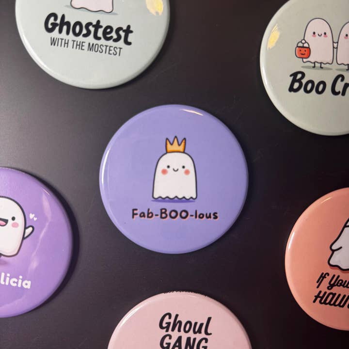 Tieu Magnetic - Wholesale Magnet - Boo Crew Magnet – Two Cute Ghosts with Candy Buckets5