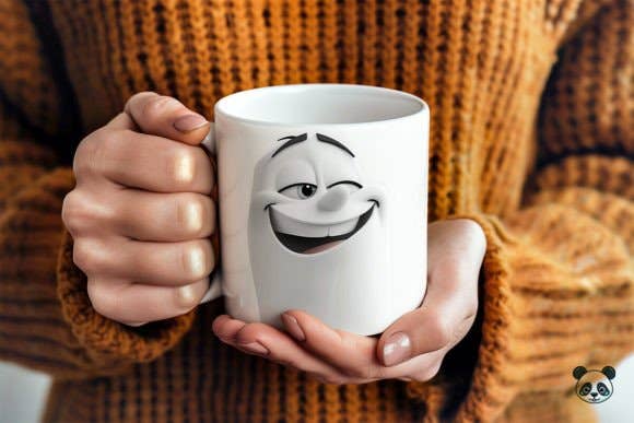 SubliMasterUK – wholesale Coffee mug – Winking Cartoon Face 3D Mug5