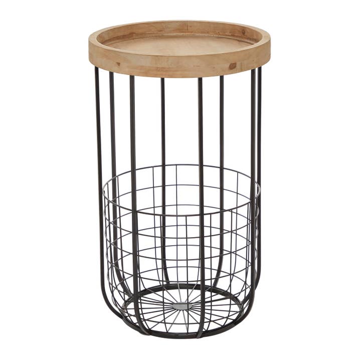 Industrial Black Metal Accent Table for wholesale by Deco Marché