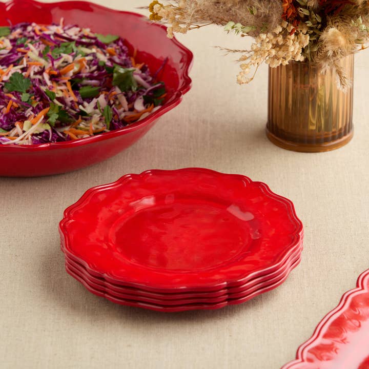 Certified International - Wholesale Dinner Plate - Isabella Red Melamine Dinner Plate 11in