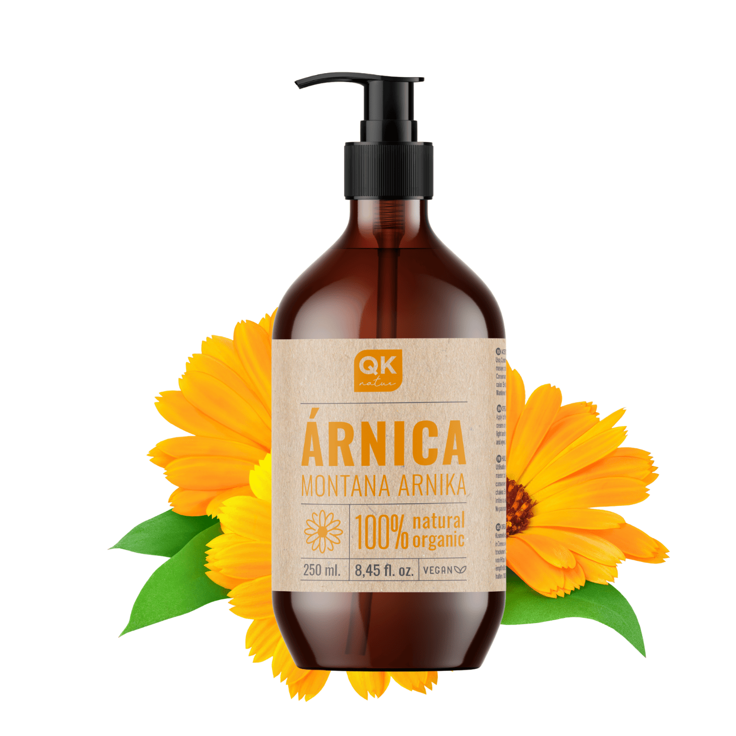 Qknatur - Vendita all'ingrosso Spray/pomata analgesica - ARNICA - Olio Macerato di Arnica Montana 100% 250ml0