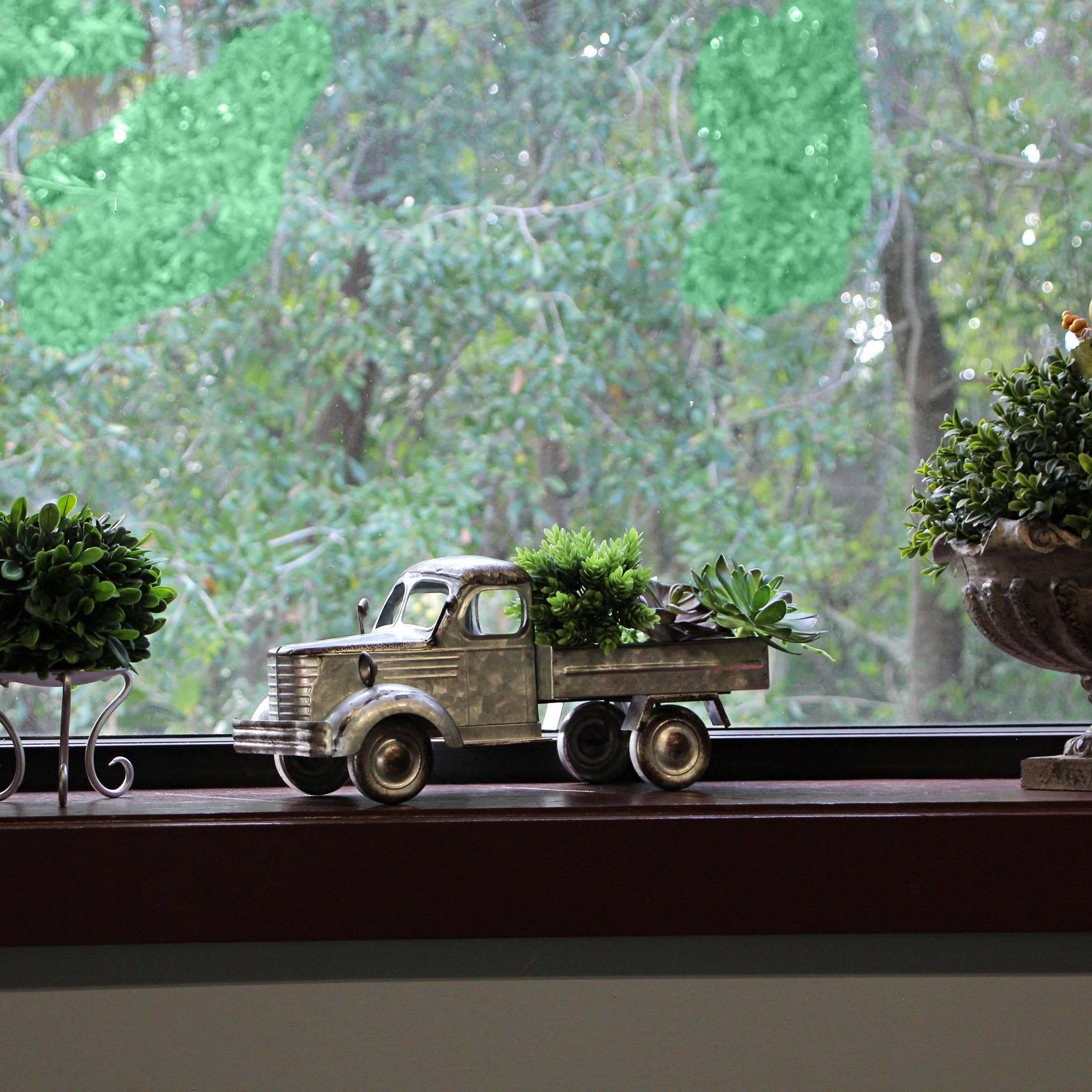 Zeckos - Wholesale Planter Box - Distressed Galvanized Silver Vintage Truck Metal Planter8