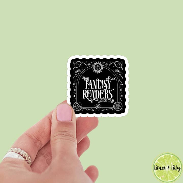 Fantasy Readers Book Club Sticker | Bogsticker | Vandflaskesticker | Boglige Stickers | Kindle Sticker | Bogelsker | Romantasy for engroshandel hos Limes & Lilly