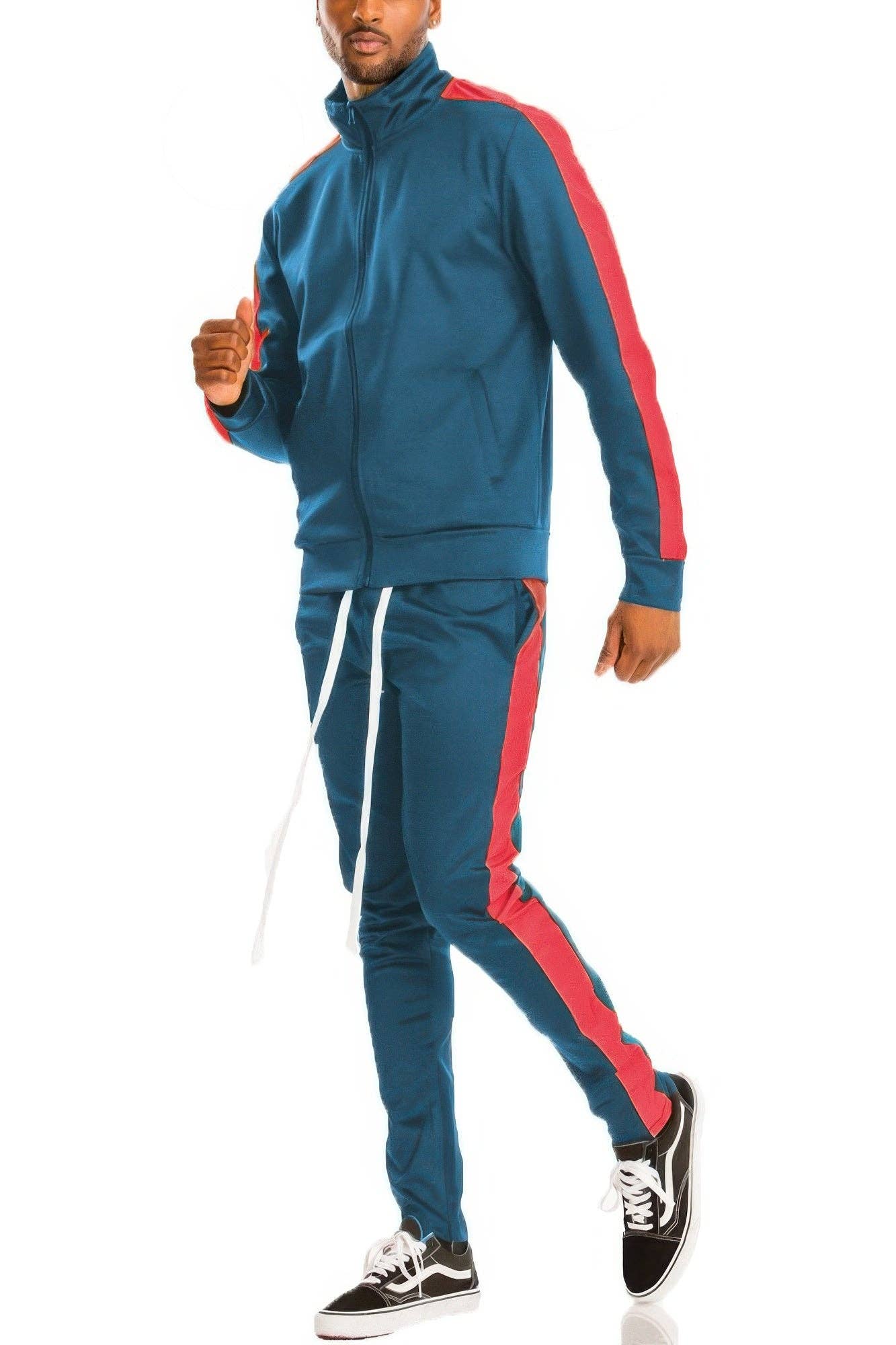 CC Wholesale Clothing – wholesale Tracksuit – Men′s – Single Stripe Track Set15