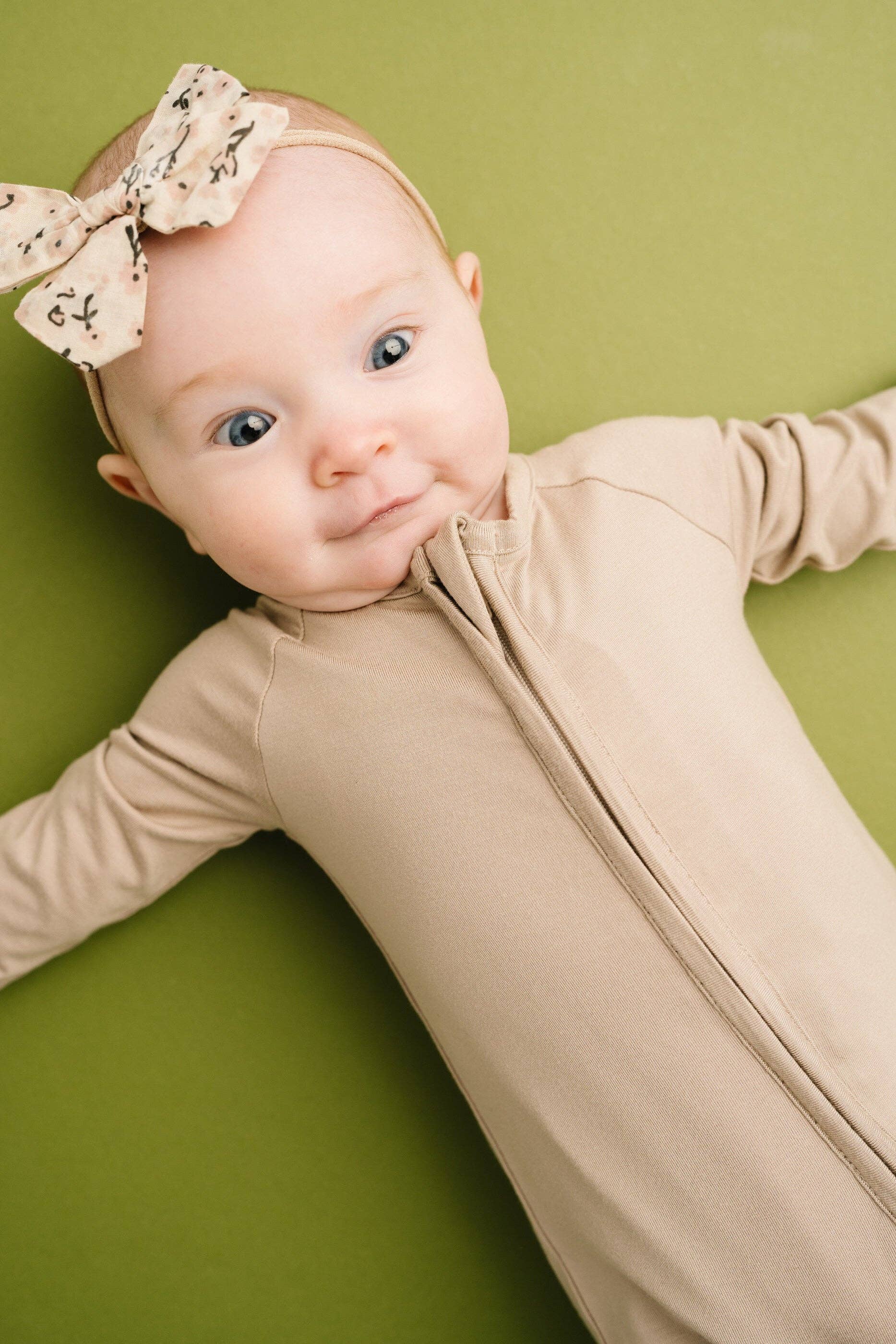 Little One Shop - Wholesale Sleepsuit - Baby - Sandstone Bamboo Sleeper6