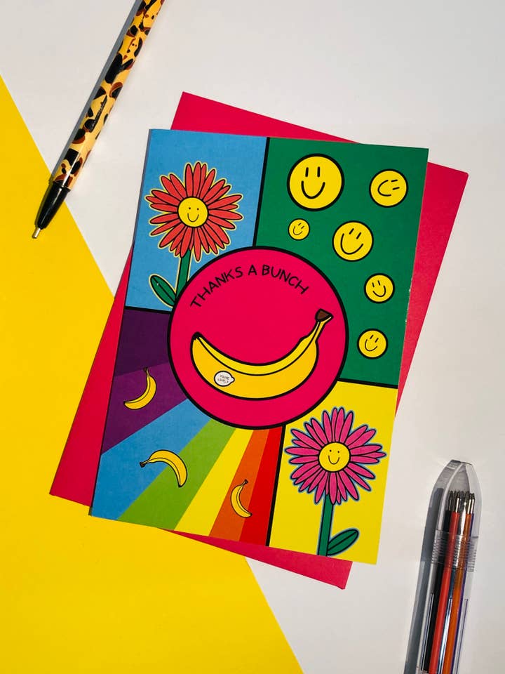 Thanks a Bunch Greetings Card for wholesale by PaintsPylons
