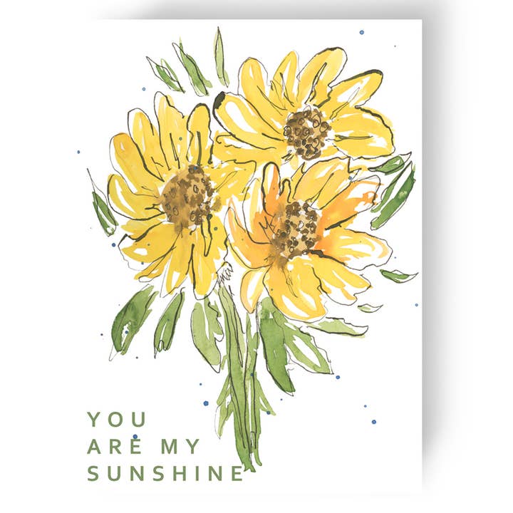 You are my Sunshine Lillies Greeting Card for wholesale by Meza Studios LLC