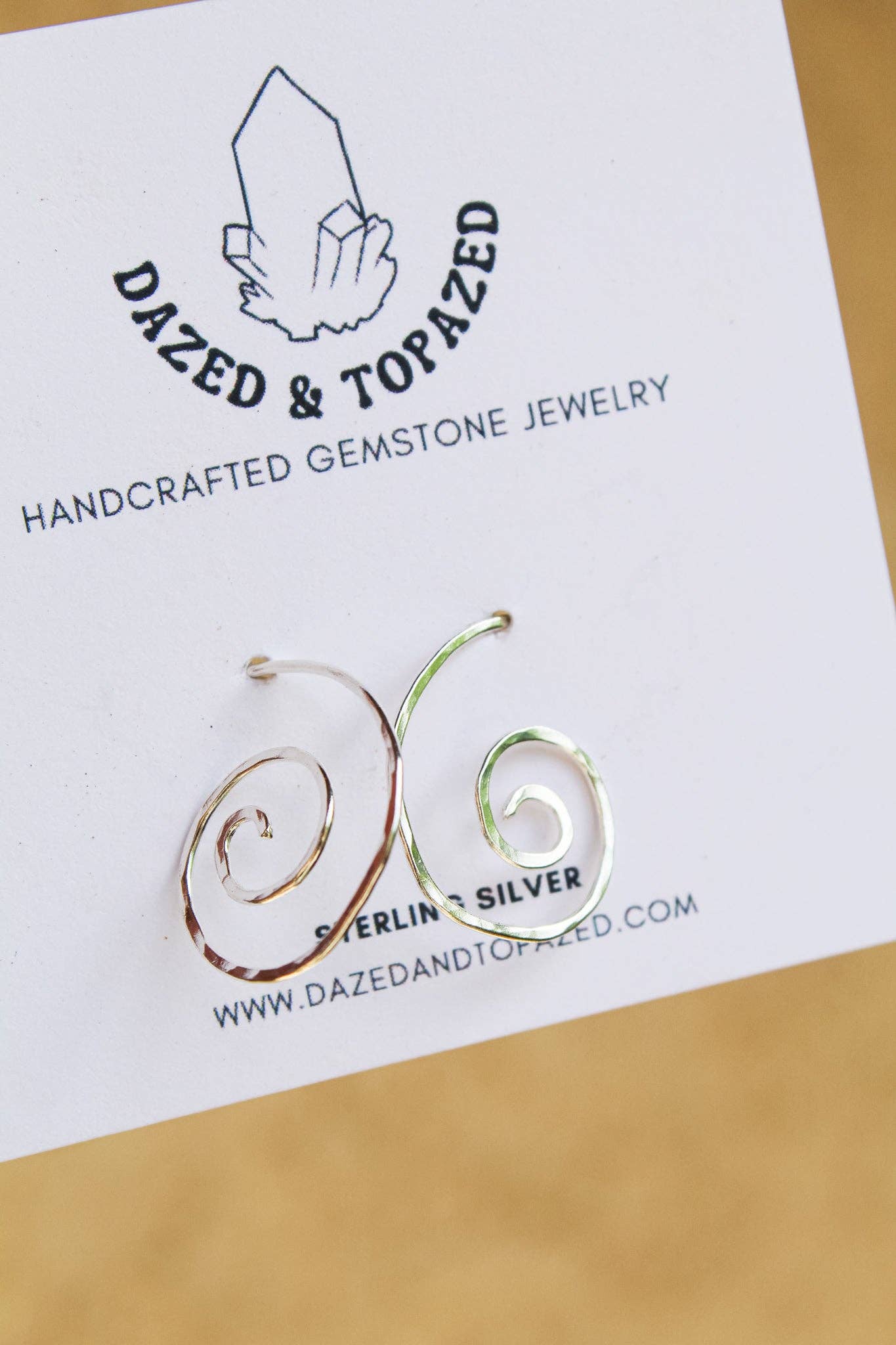 Dazed and Topazed - Wholesale Hoop Earrings - Spiral Hoop Earrings1