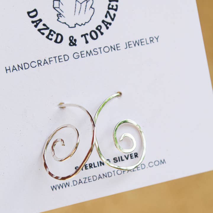Dazed and Topazed - Wholesale Hoop Earrings - Spiral Hoop Earrings1