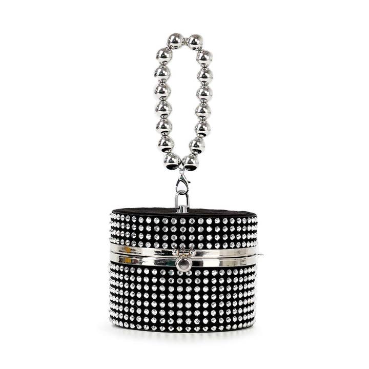 Handbag Factory Corp - Vente Pochette – femme - Petit sac de soirée en strass4