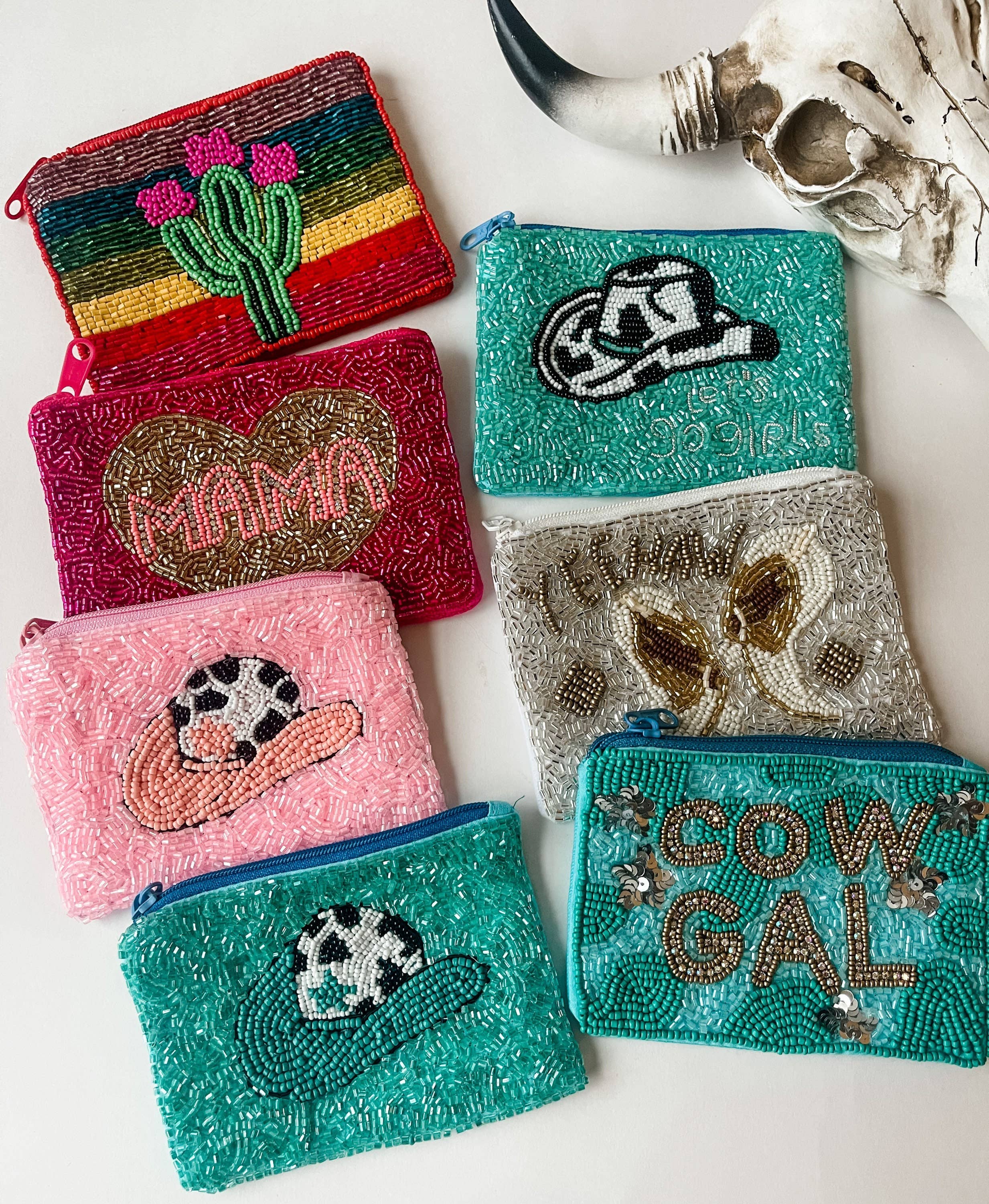 Boho Ranch Shop - Vente Porte-monnaie – femme - Pochette à monnaie Western Beaded5