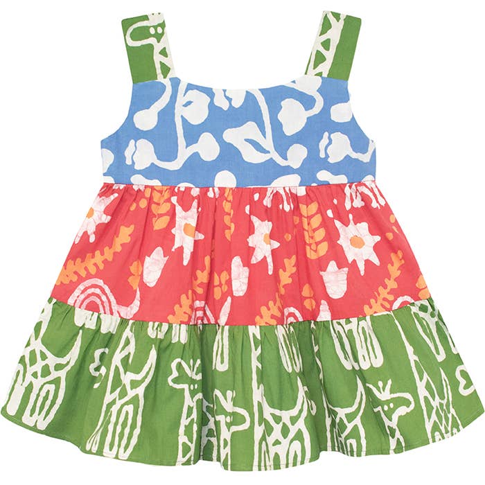 Babies: Carousel Dress: Giraffe - Olive-Organic for wholesale by Global Mamas