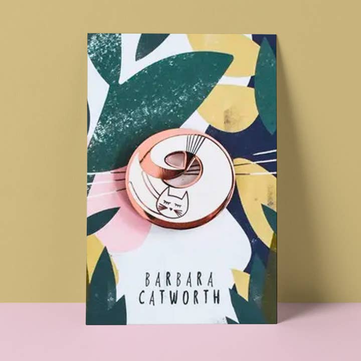 Barbara Catworth Cat Artist Pin for wholesale by Niaski (USA DUTIES PAID)