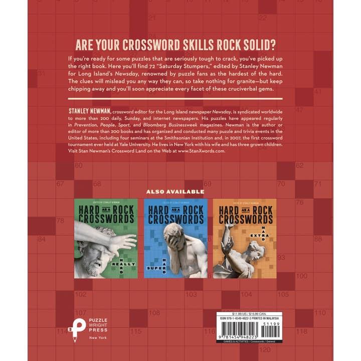 Union Square & Co. - Wholesale Book - Adult - Puzzlewright Hard as a Rock Crosswords: Quite Hard Indeed