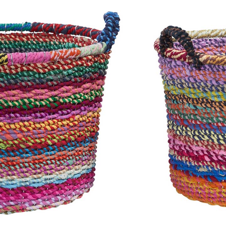 Round Saddle With Reclaimed Cotton Handle - Set 1/2 for wholesale by Novità Home