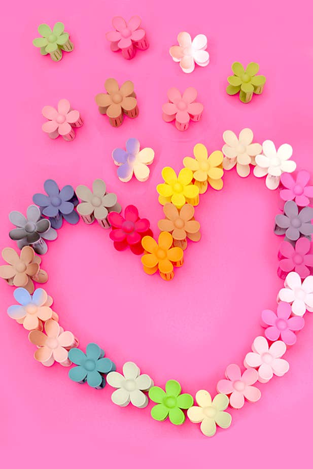 JOSSLYN by wall to wall - Wholesale Hair Clip - Women's - OVERSIZE MATTE FLOWER HAIR CLAW CLIPS | 40H45917