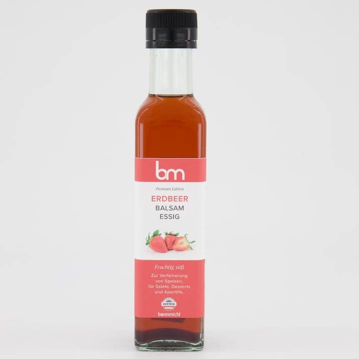 Vinaigre balsamique à la fraise 250ml, Édition Premium pour la vente par Seifen-Shop