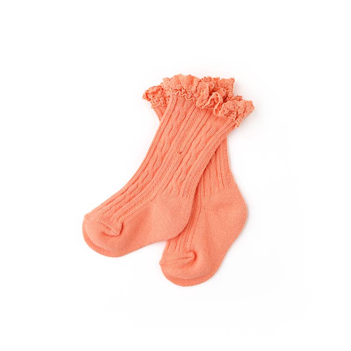 Gigi and Max - Wholesale Socks - Kids & Baby - Peach Lace Socks Accessories Baby Clothing Children