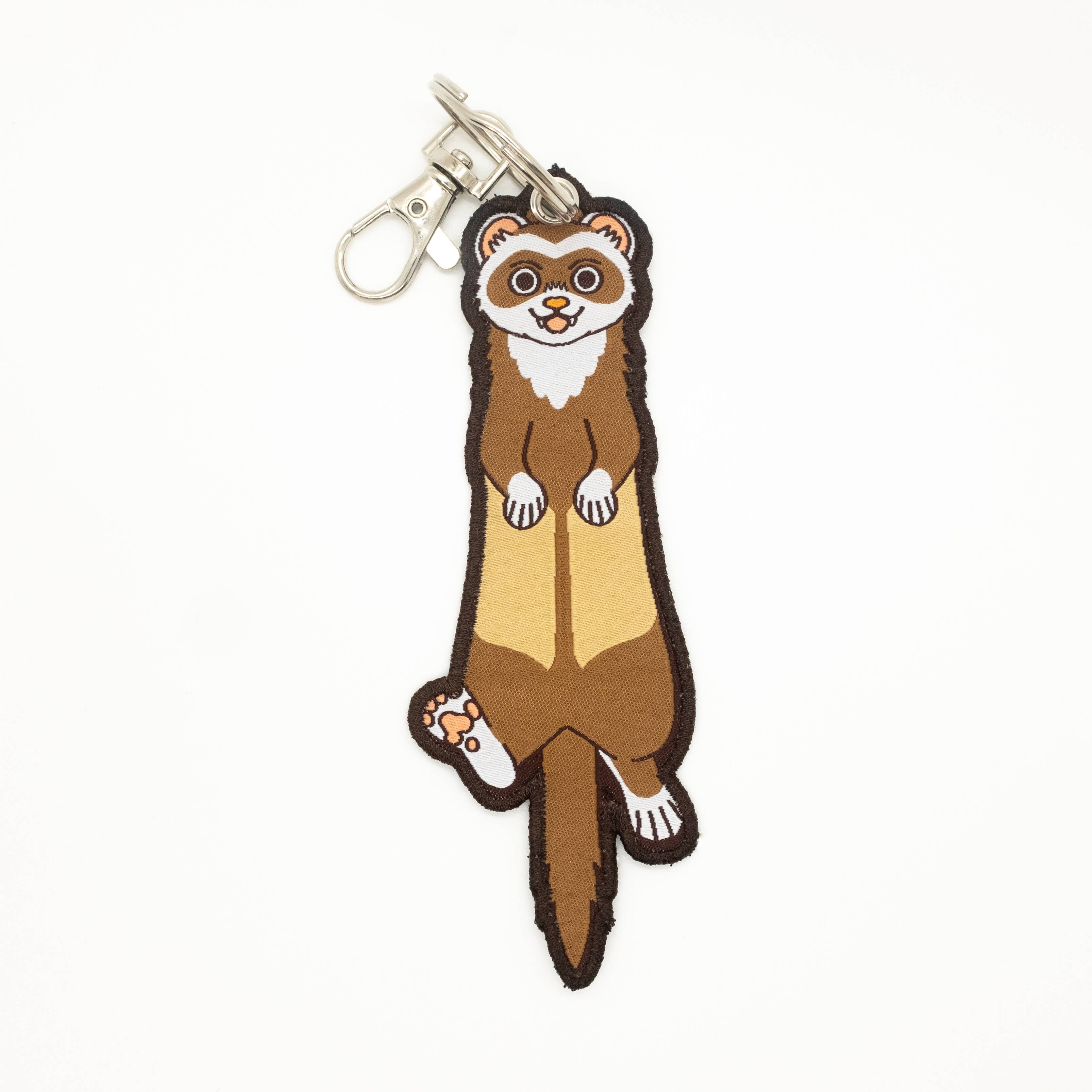 Camp Mustelid - Wholesale Keychain - Unisex - Ferret Embroidered Keychain2