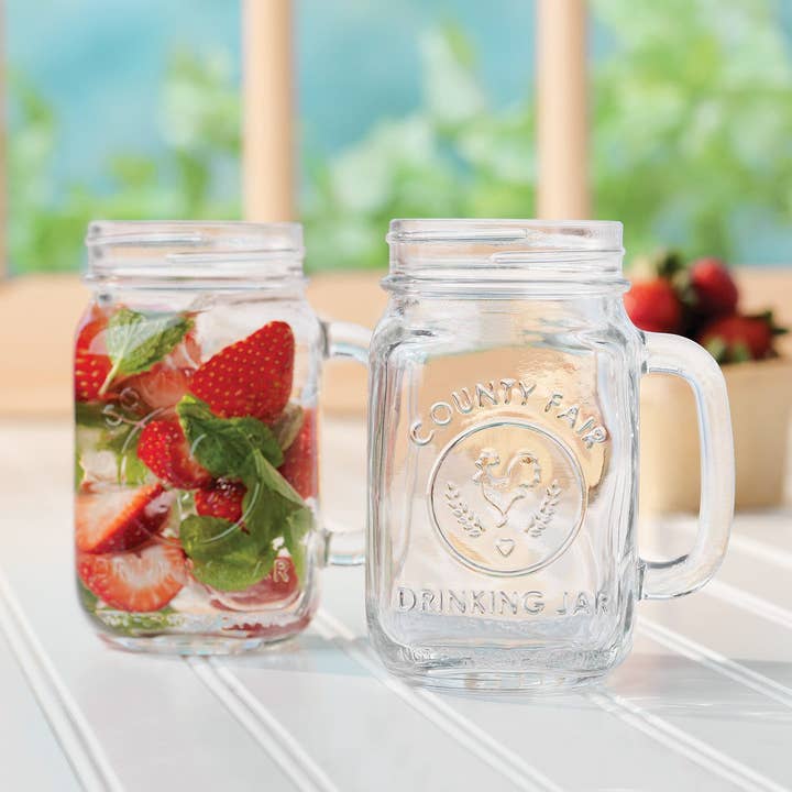 Libbey - Wholesale Drinking Glass/Cup - Libbey County Fair Glass Drinking Jars, 16.5 ounce, Set of 121
