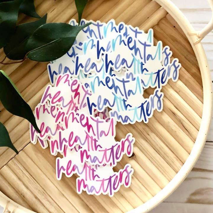Mental Health Matters Ombré Vinyl Sticker for wholesale by MDStickerShop