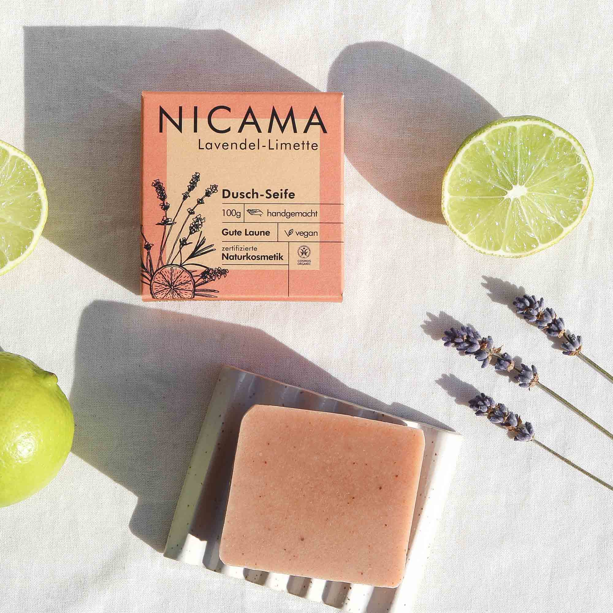 NICAMA - Wholesale Bar Soap - NICAMA - Lavender Lime Shower Soap1