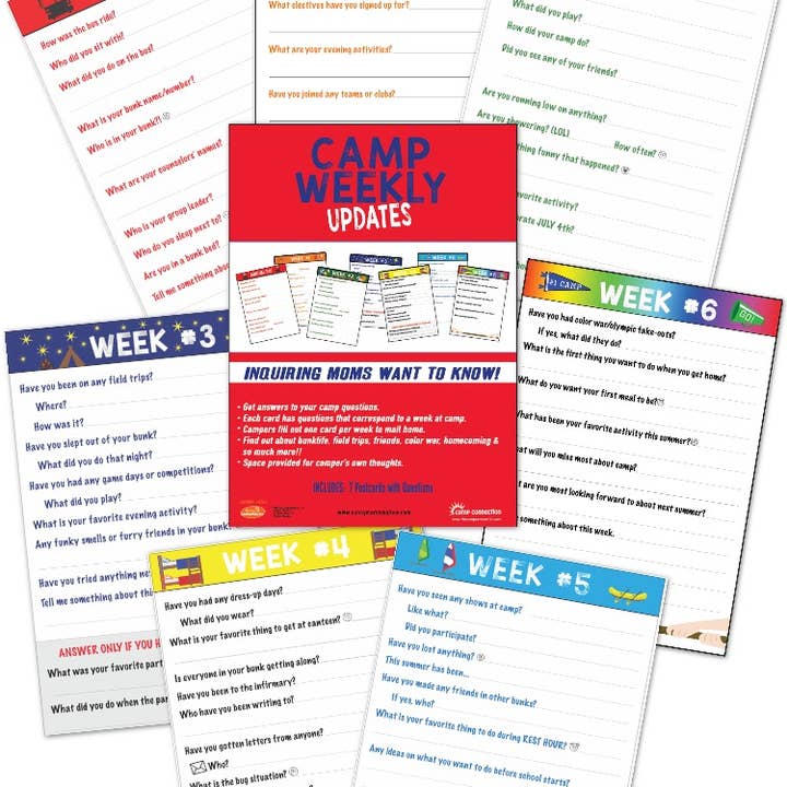 Sunny Marshmallow - Wholesale Stationery/Notecard Set - Camp Weekly Updates