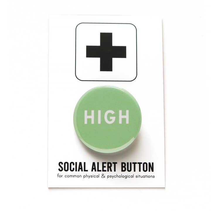Word For Word Factory - Wholesale Lapel Pin/Button - HIGH Button 420 Cannabis Dispensary Gift 1.25" Pinback 1