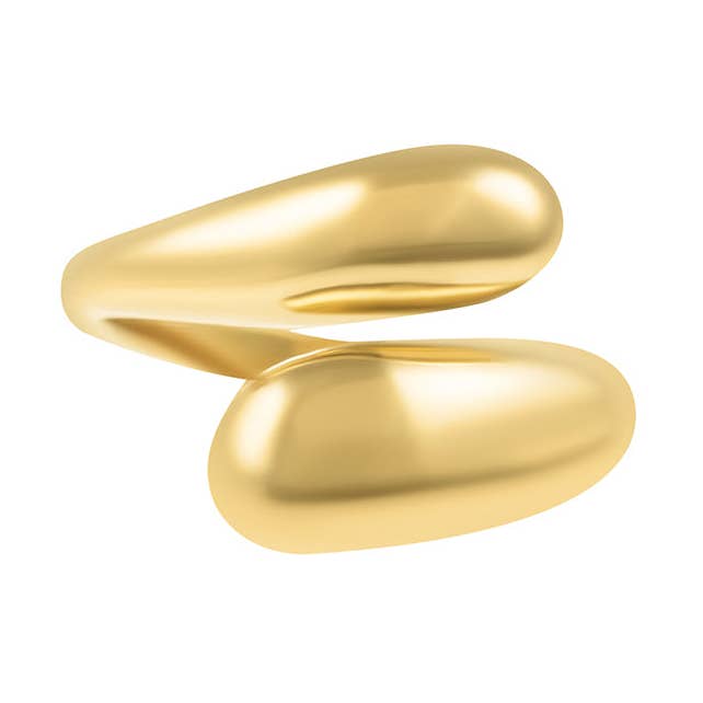 Anløbsresistent ring med overlappende chunky bånd for engroshandel hos Adornia